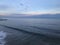 Sunset in Spring at Coney Island Steeplechase Pier in Brooklyn, New York, NY.