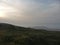 Sunset in the steppe. View of the Sengiley reservoir.