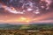 Sunset from Stiperstones Ridge to Cordon Hill