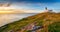 Sunset at Stoer head lighthouse in Scotland