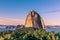 Sunset at Sugarloaf mountain in Guanabara Bay in the Urca neighbourhood of Rio de Janeiro, Brazil, South America