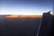 Sunset or sunrise from airplane