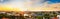 Sunset Or Sunrise Over Cityscape Of Vilnius, Lithuania In Summer