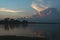 Sunset or sunrise on Tissa lake
