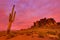 Sunset in the superstition wilderness area