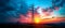 Sunset Symphony: Power Lines Conducting the Future\\\'s Energy. Concept Technology, Urban Landscape,