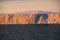 Sunset with tabular iceberg