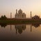 Sunset at the Taj Mahal.