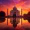 Sunset at the Taj Mahal