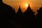 Sunset in tample