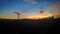 Sunset and temelin nuclear power plant