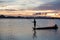 Sunset on ThaLa lake in VietNam