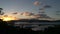 Sunset time lapse above Airlie beach town, Australia