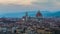 Sunset Time Lapse of Florence Skyline in Italy