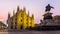 Sunset Time Lapse of Milan Cathedral , Milan Italy