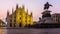 Sunset Time Lapse of Milan Cathedral , Milan Italy