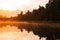 Sunset tone over Matheson water lake