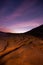 sunset and torch light on sand rocks formation, Oman