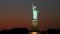 Sunset tracking close up of a beautiful Statue of Liberty