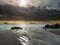 Sunset in Trinidad State Beach, California, USA, tourist