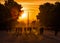 Sunset at Tuileries Gardens, Paris