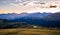 Sunset at Twilight Hour on the Gore Range, Rocky Mountain National Park, Colorado