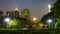 Sunset twilight sky Hong Kong park panorama 4k time lapse china