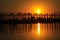 Sunset on U Bein Bridge, Amarapura, Myanmar Burma