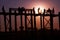 Sunset on U Bein Bridge, Amarapura, Myanmar Burma