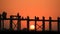 Sunset at U Bein Bridge,Mandalay, Myanmar.