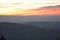 Sunset from Uetliberg, Zurich with settlements in the foreground.