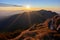 Sunset from Velky Krivan peak at Mala Fatra mountains