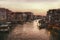 Sunset on Venezia grand canal, soft focus