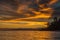 Sunset view at the Anda White Long Beach at Bohol island of Phils