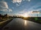 Sunset view of the beautiful First MacArthur Bridge