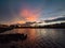 Sunset view of the beautiful First MacArthur Bridge