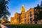 Sunset view of the beautiful Wyoming State capitol building