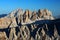 Sunset view of Cima Ambrizzola, Dolomites mountains