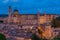 Sunset view of the cityscape of Urbino, Italy