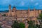 Sunset view of the cityscape of Urbino, Italy