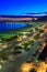 Sunset view of Copacabana beach and Avenida Atlantica in Rio de Janeir