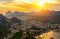 Sunset view of Corcovado and Botafogo in Rio de Janeiro