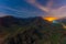 Sunset view of Degollada de La Yegua viewpoint at Gran Canaria, Canary islands, Spain