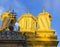 Sunset view of, early 16th century, Cathedral Curtea de Arges in Romania