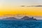 Sunset view of Frioul island and Chateau d\\\'if in Marseille, France