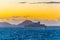 Sunset view of Frioul island and Chateau d\\\'if in Marseille, France