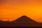 Sunset view on Gunung Batur volcano on Bali