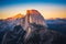 Sunset View of Half Dome from Glacier Point in Yosemite Nationa