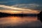 Sunset View of Historic Ironton-Russell Bridge - Ohio River - Ohio