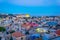 Sunset view of Jerusalem dominated by golden cupola of the dome of the rock, Israel